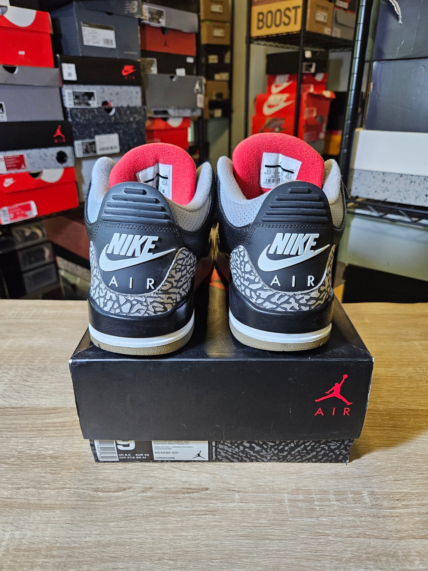 Size 9.5 - AJ 3 Retro OG Mid Black Cement