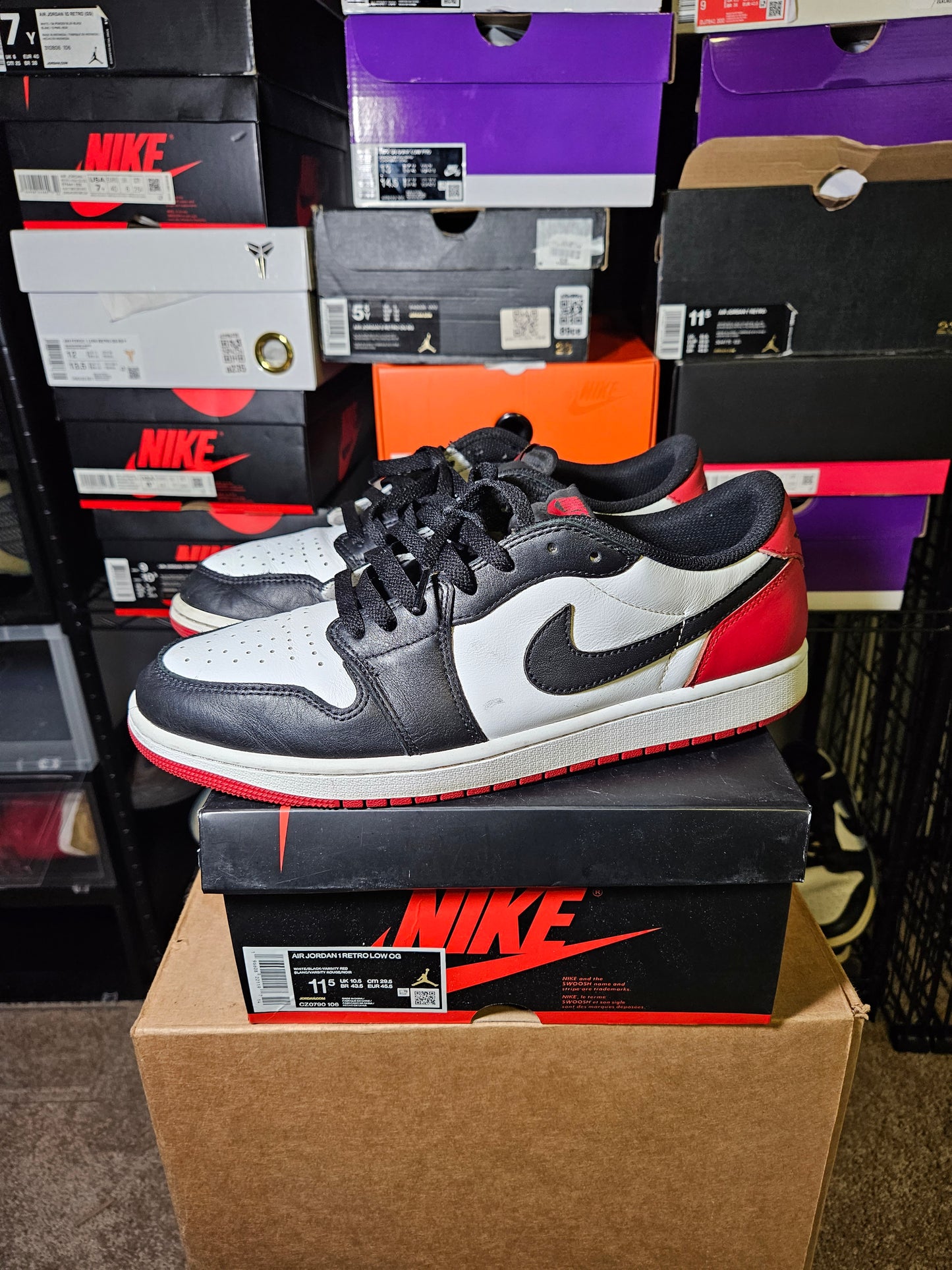 Size 11.5 - AJ 1 Retro OG Low Black Toe