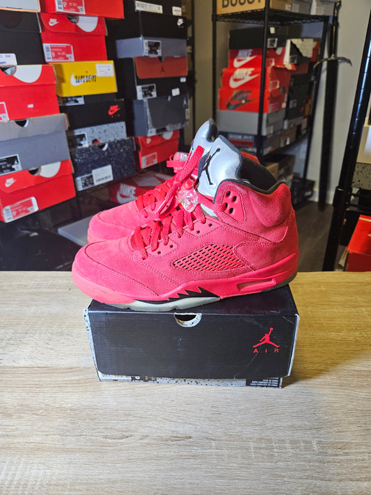 Size 8 - AJ 5 Retro Red Suede