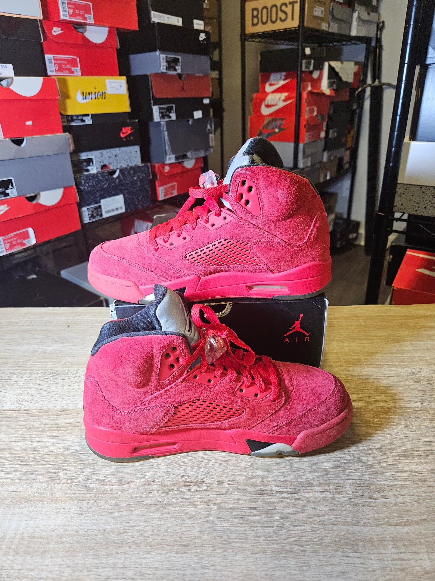 Size 8 - AJ 5 Retro Red Suede