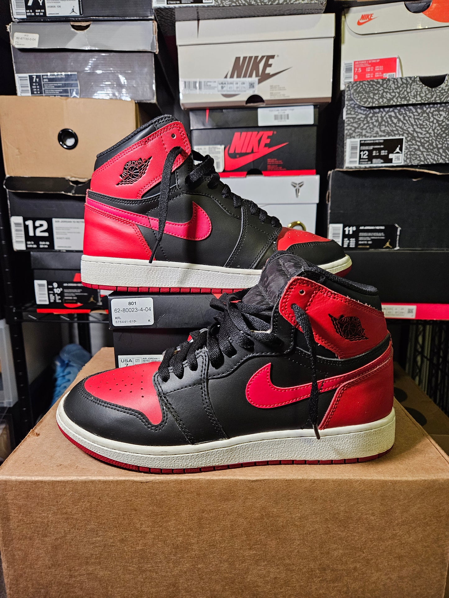 Size 7 - AJ 1 Retro OG High Banned, Bred