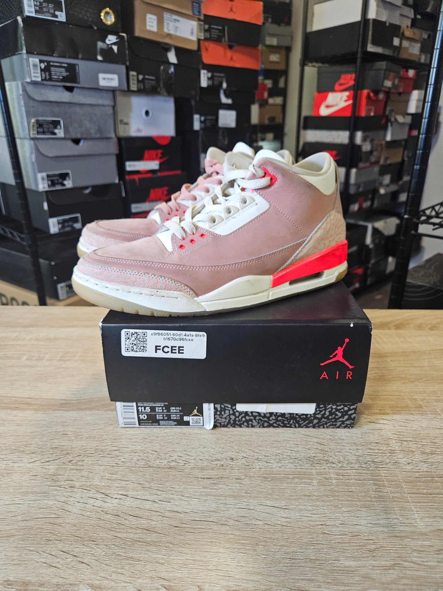 Size 10 - AJ 3 Retro Rust Pink