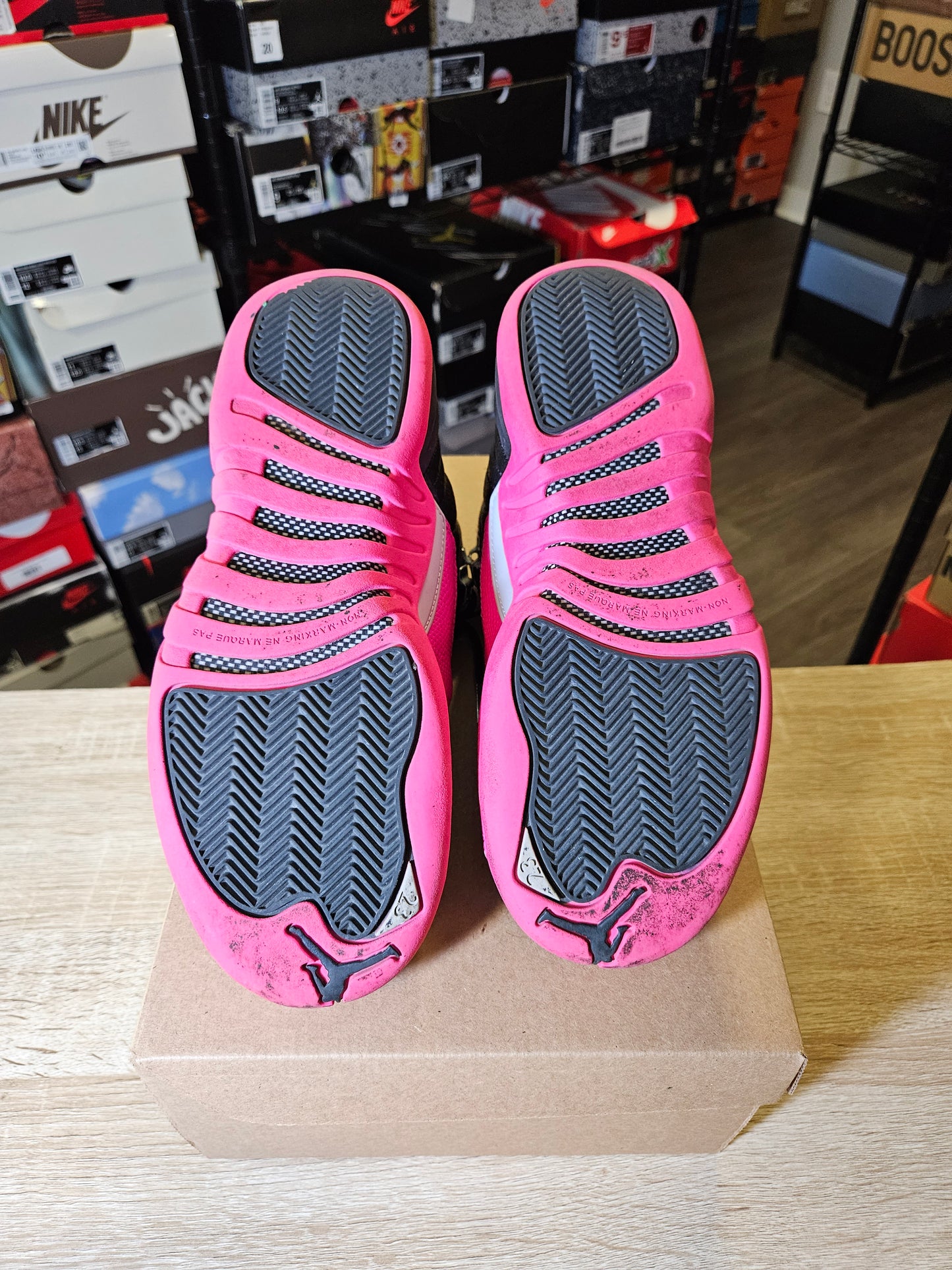 Size 7Y - AJ 12 Retro Mid Deadly Pink