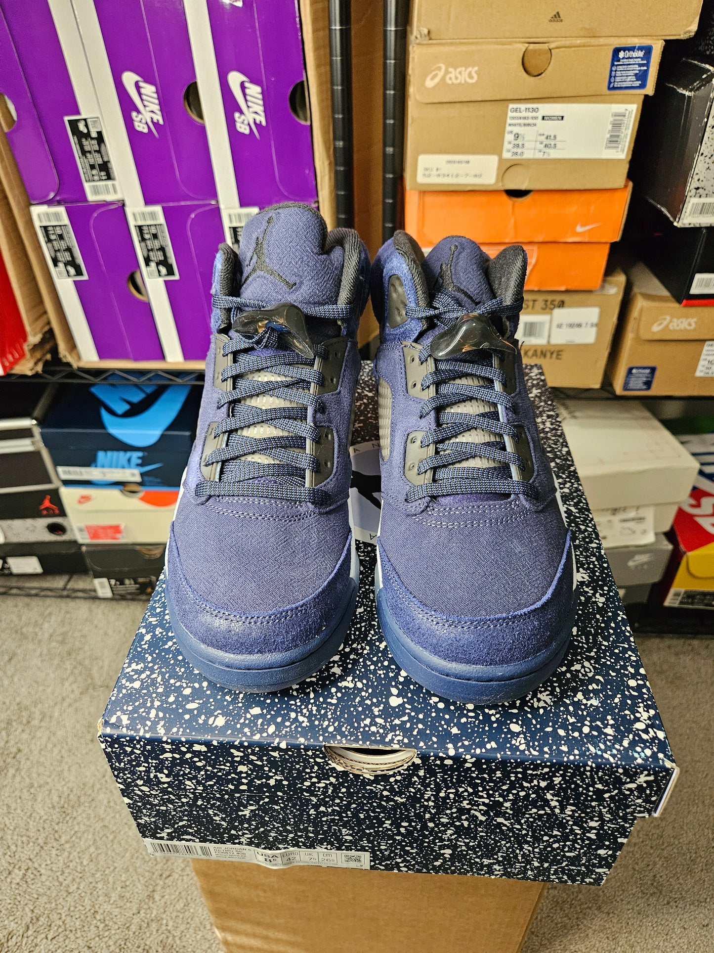 Size 8.5 - AJ 5 Retro SE Midnight Navy
