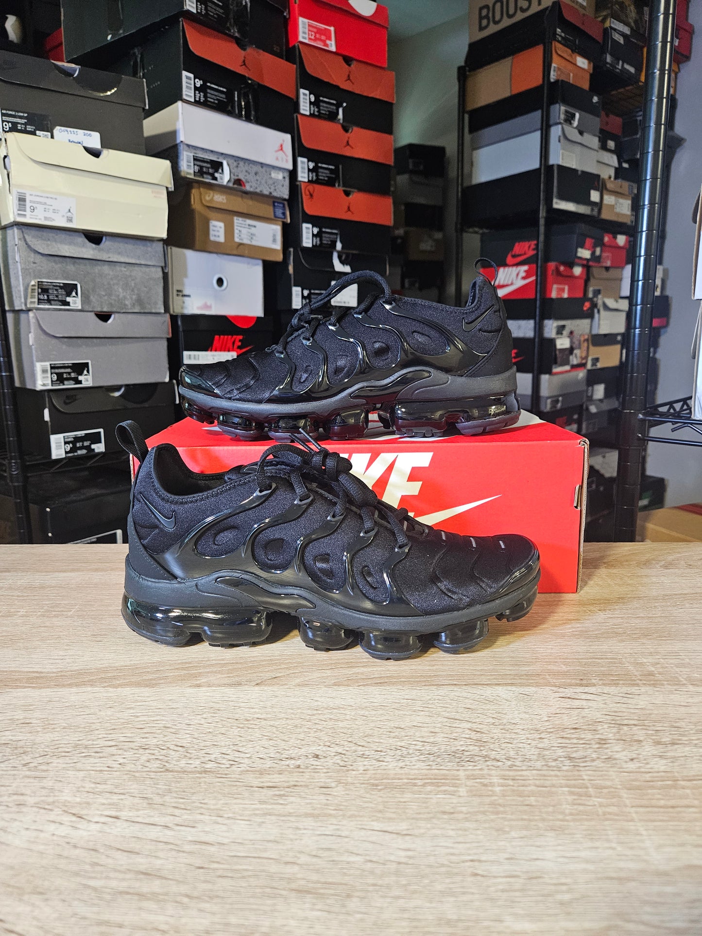 Size 10.5 - Air VaporMax Plus Low Triple Black
