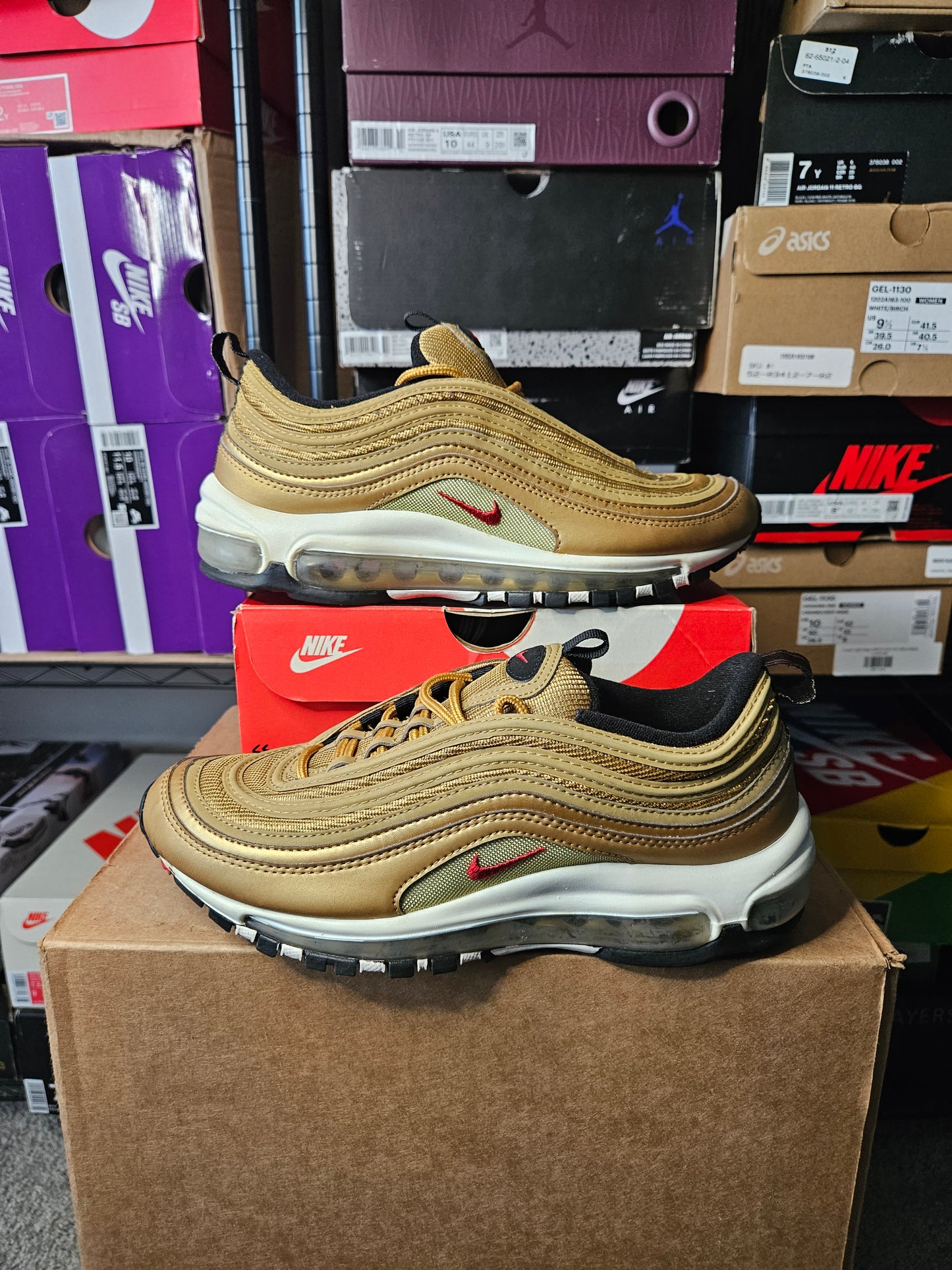 Size 7 - Air Max 97 OG QS Metallic Gold