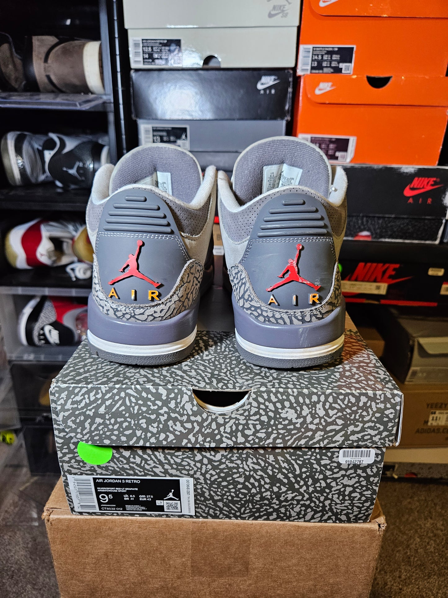 Size 9.5 - AJ 3 Retro Mid Cool Grey