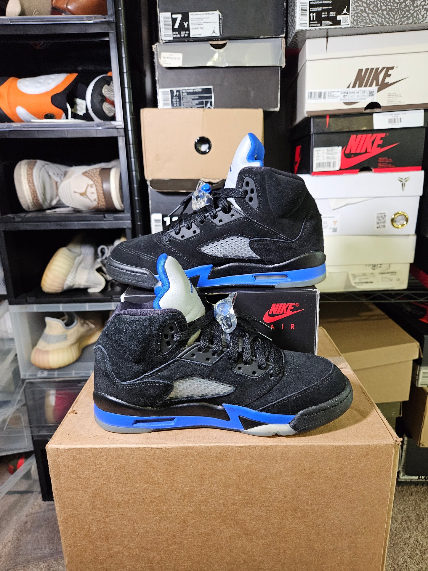 Size 6.5 - AJ 5 Retro Mid Racer Blue