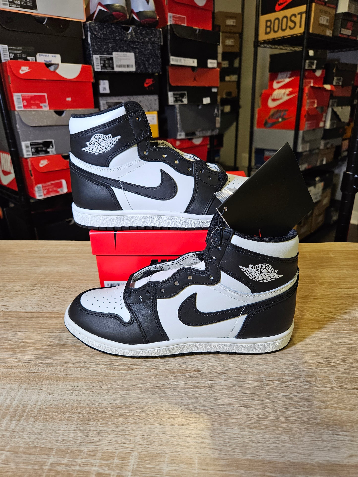 Size 7.5 - AJ 1 Retro '85 OG High Black White