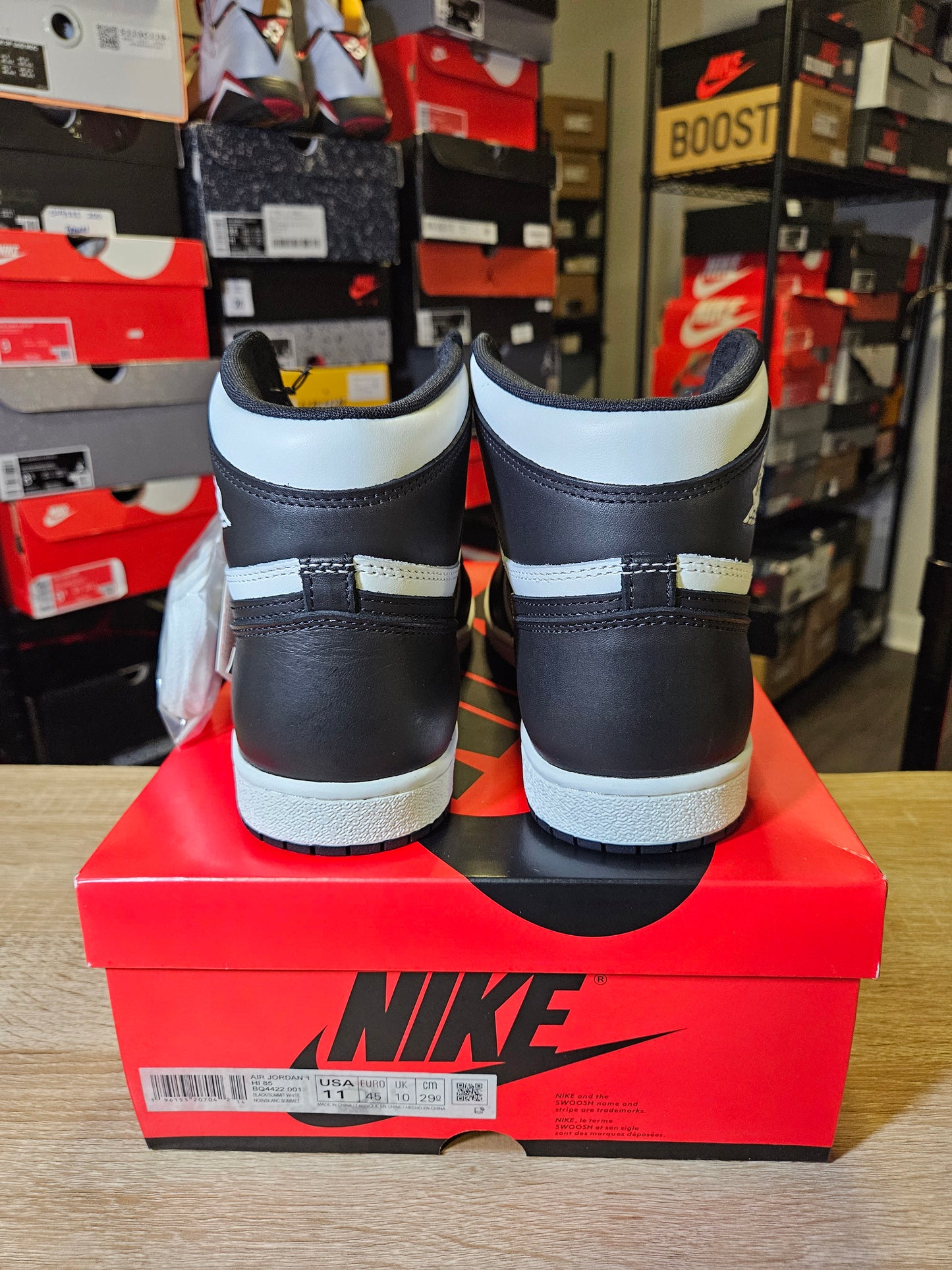 Size 11 - AJ 1 Retro '85 OG High Black White