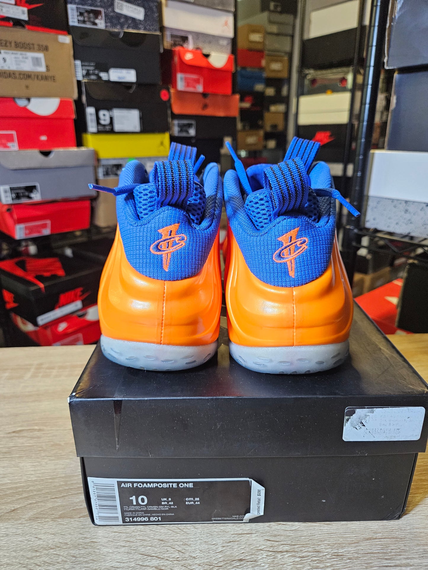Size 10 - Air Foamposite One Knicks