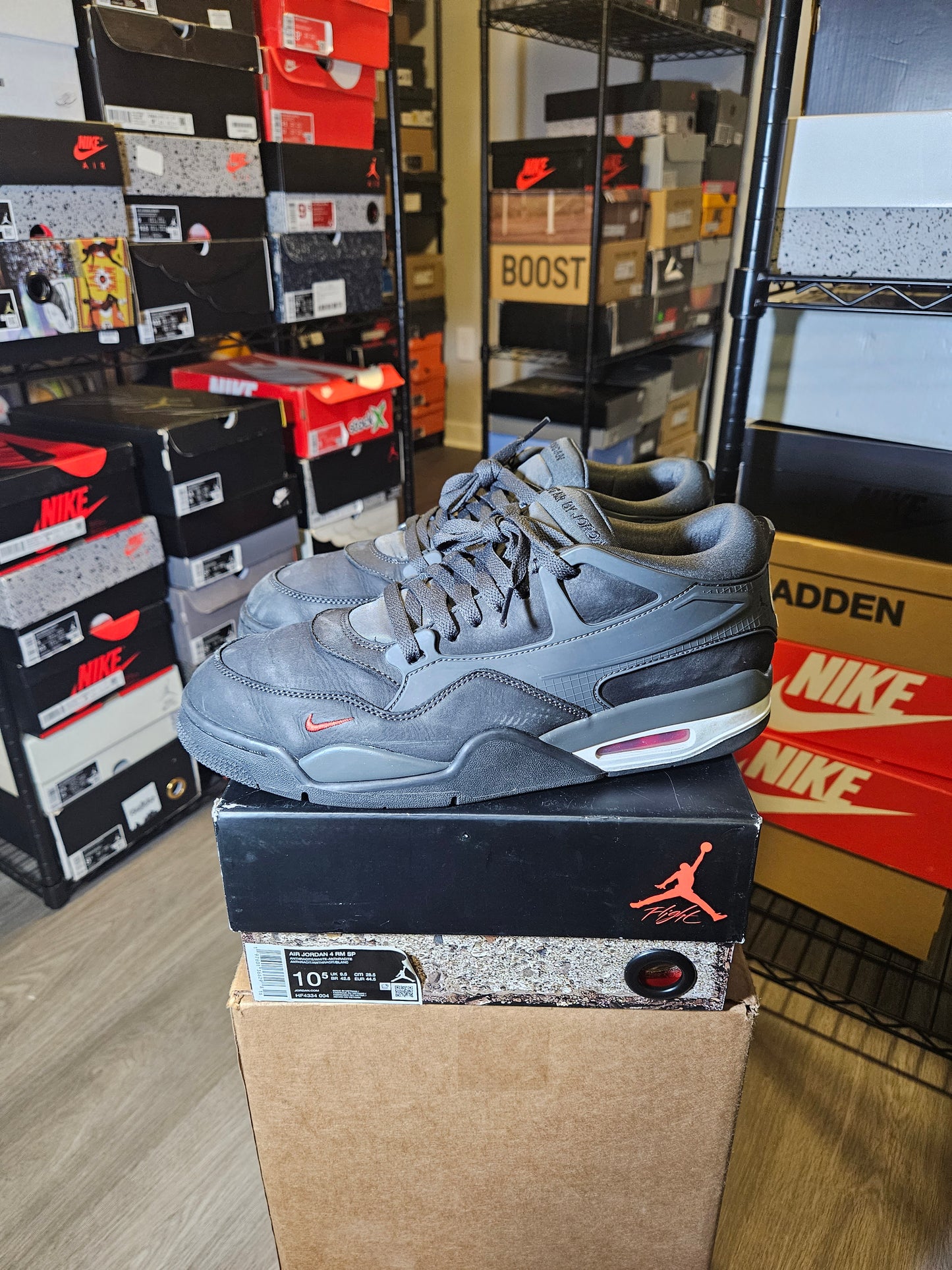Size 10.5 - Nigel Sylvester x AJ 4 RM SP Driveway Grey