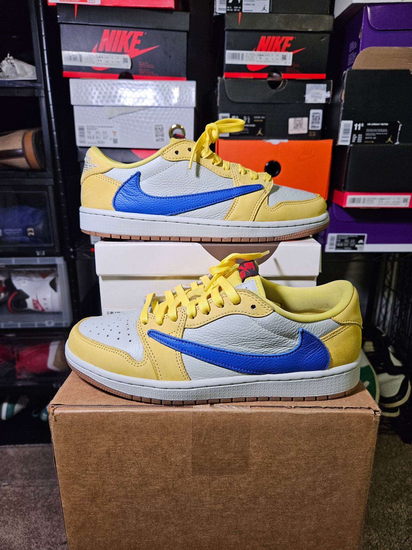 Size 9.5W/8M - Travis Scott x AJ 1 Retro OG SP Low Canary