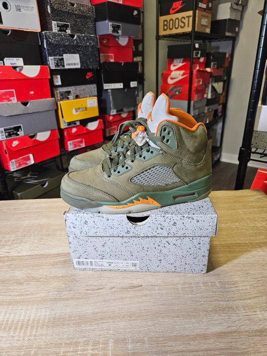 Size 8.5 - AJ 5 Retro 2024 Olive