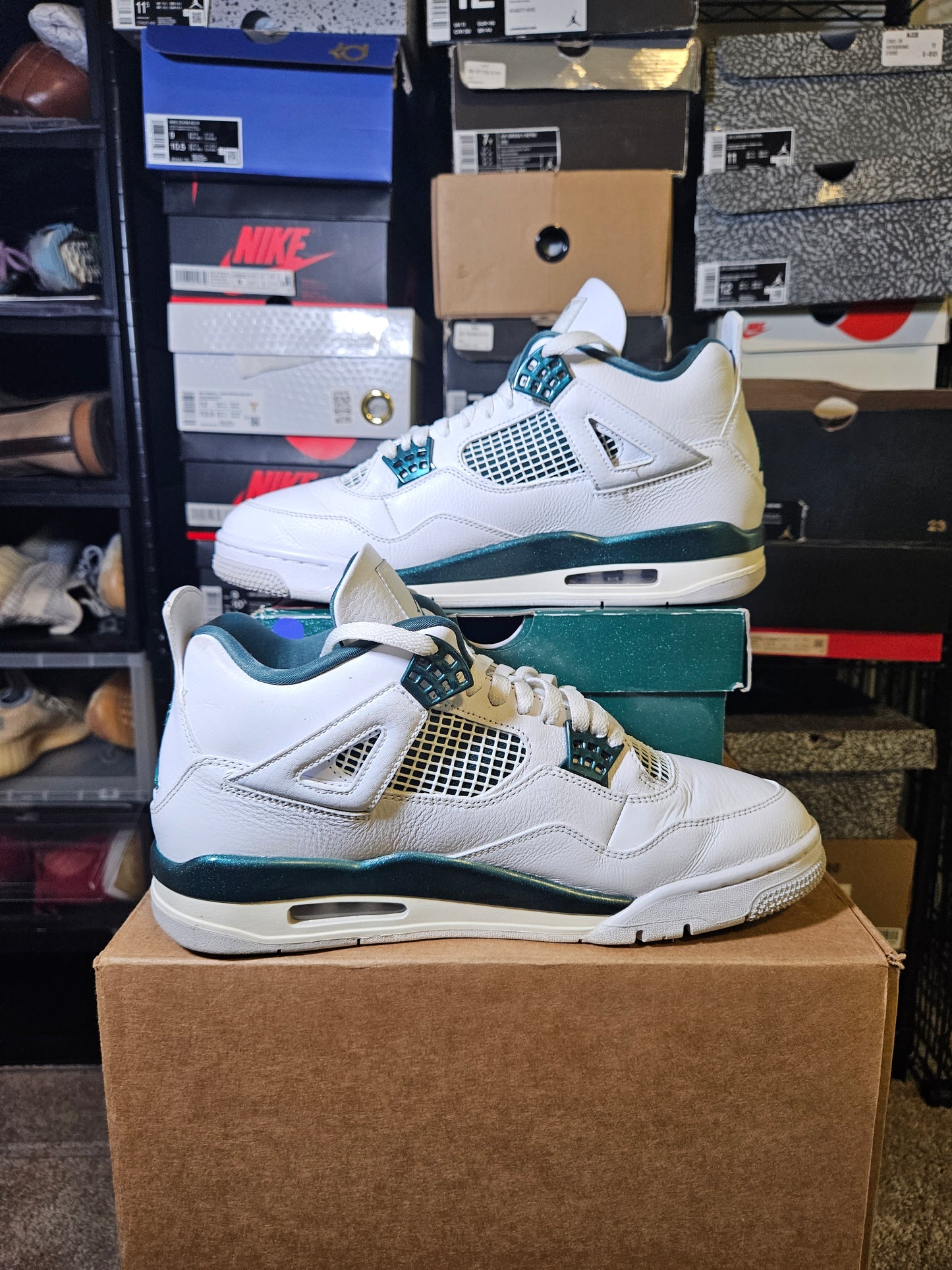 Size 11 - AJ 4 Retro Oxidized Green