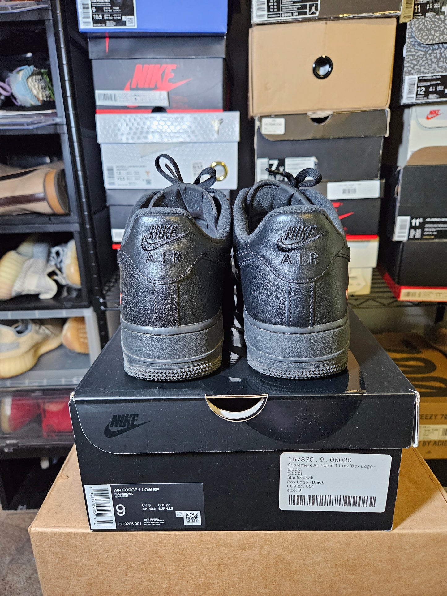 Size 9 - AF1 Low x Supreme Box Logo Black