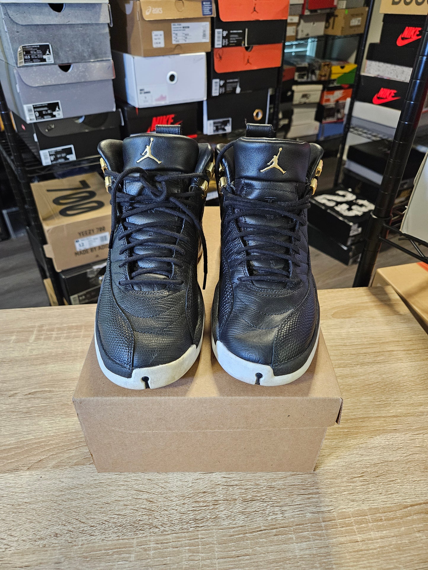 Size 7.5 M - AJ Retro 12 Reptile Black Metallic