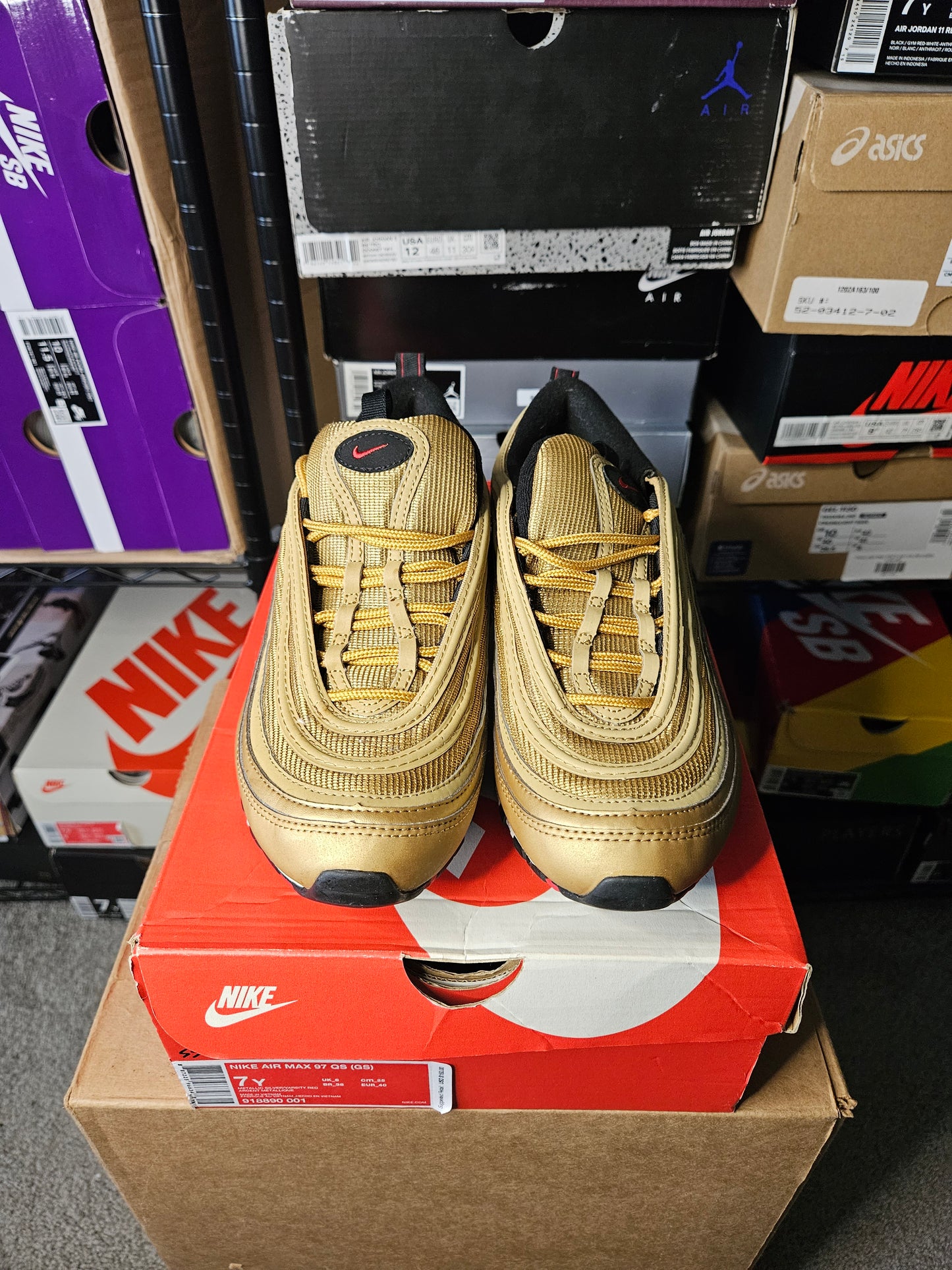 Size 7 - Air Max 97 OG QS Metallic Gold