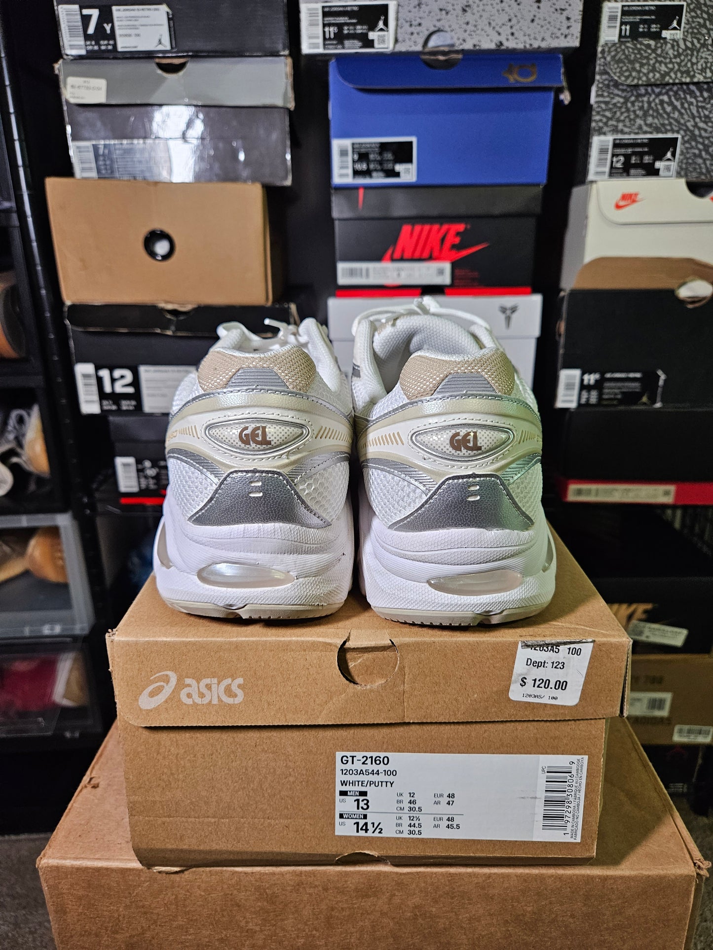 Size 13 - ASICS Gel 1130 Cream White Putty