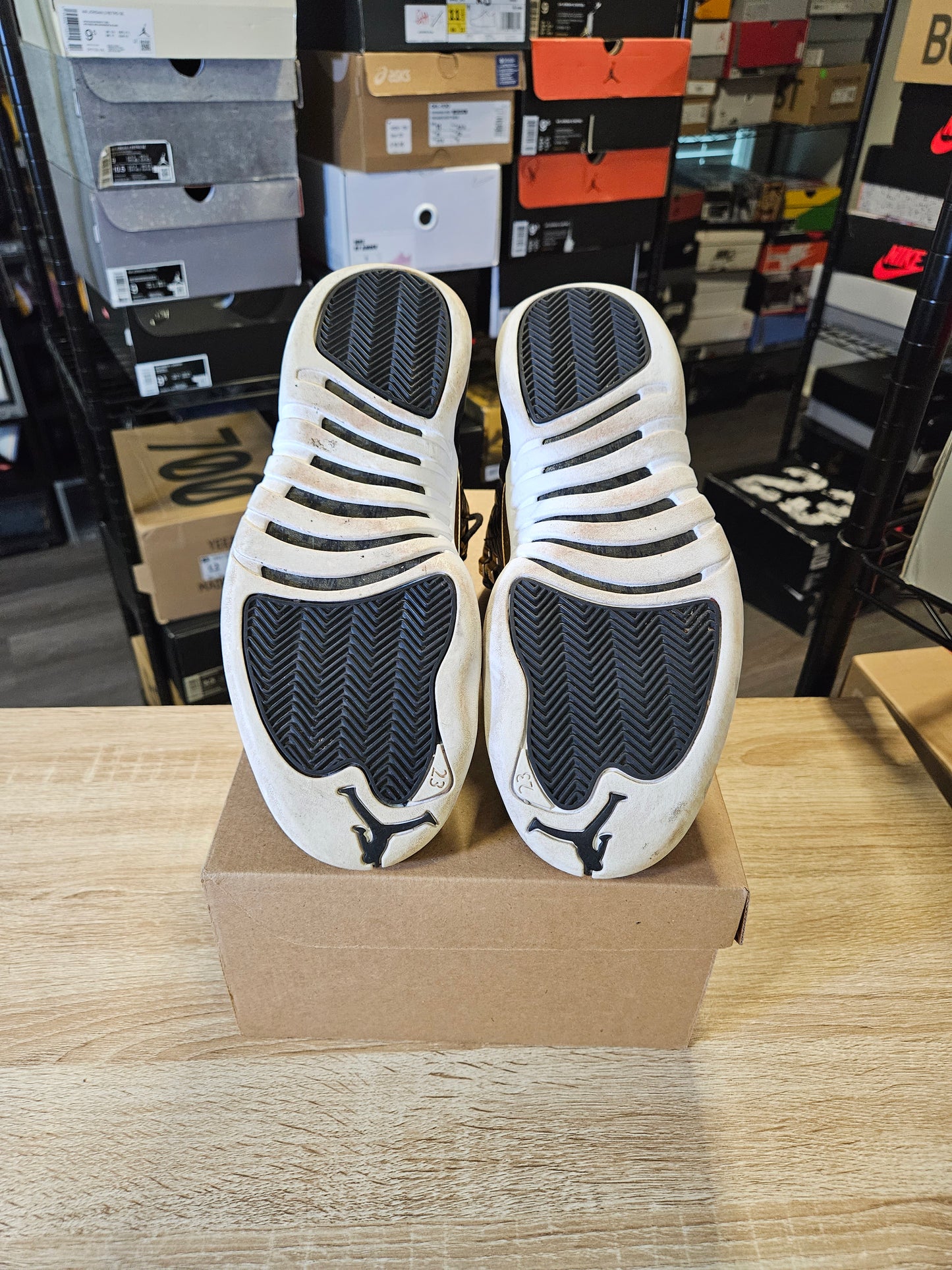 Size 7.5 M - AJ Retro 12 Reptile Black Metallic