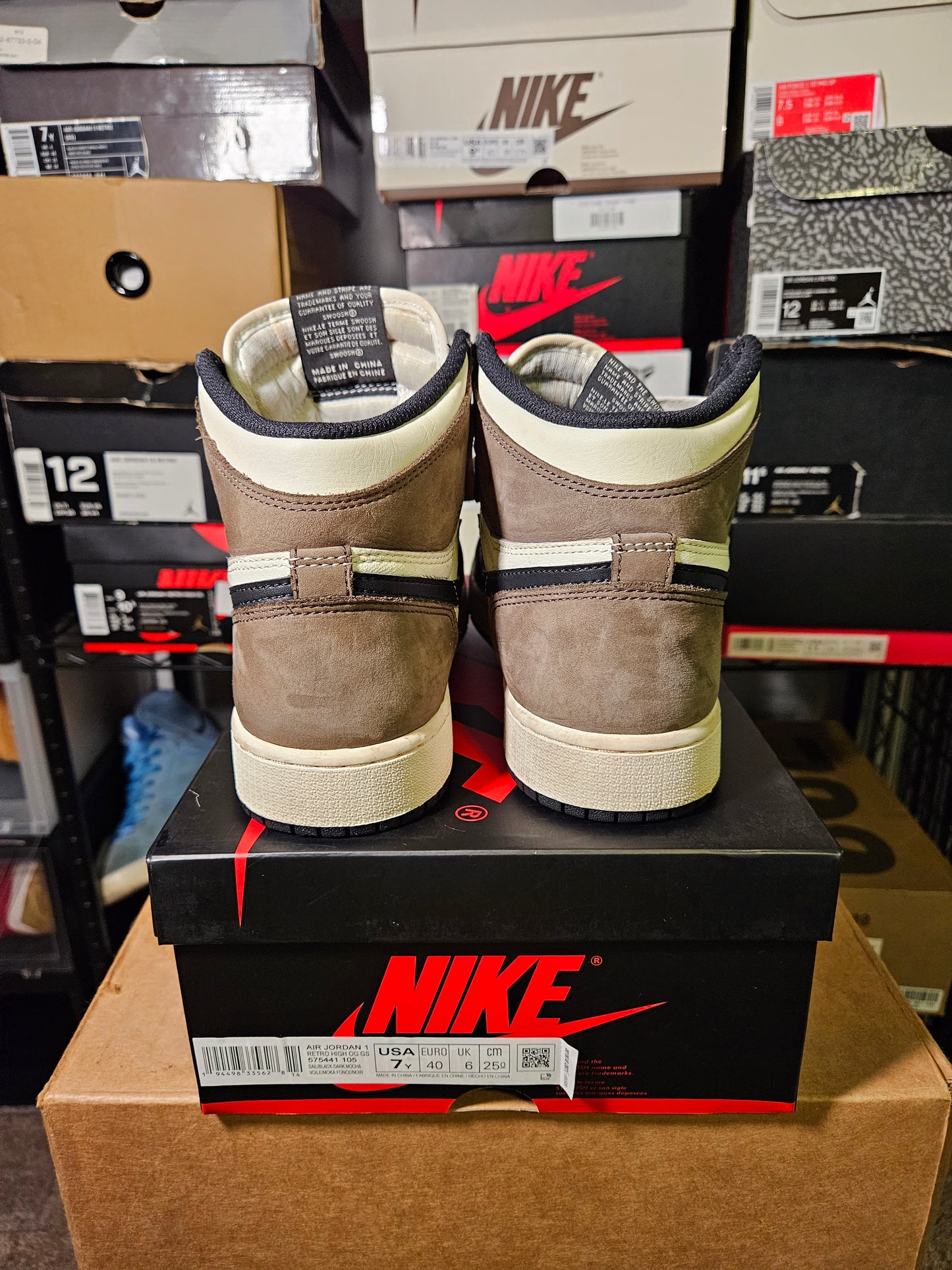 Size 7 - AJ 1 Retro OG High Dark Mocha