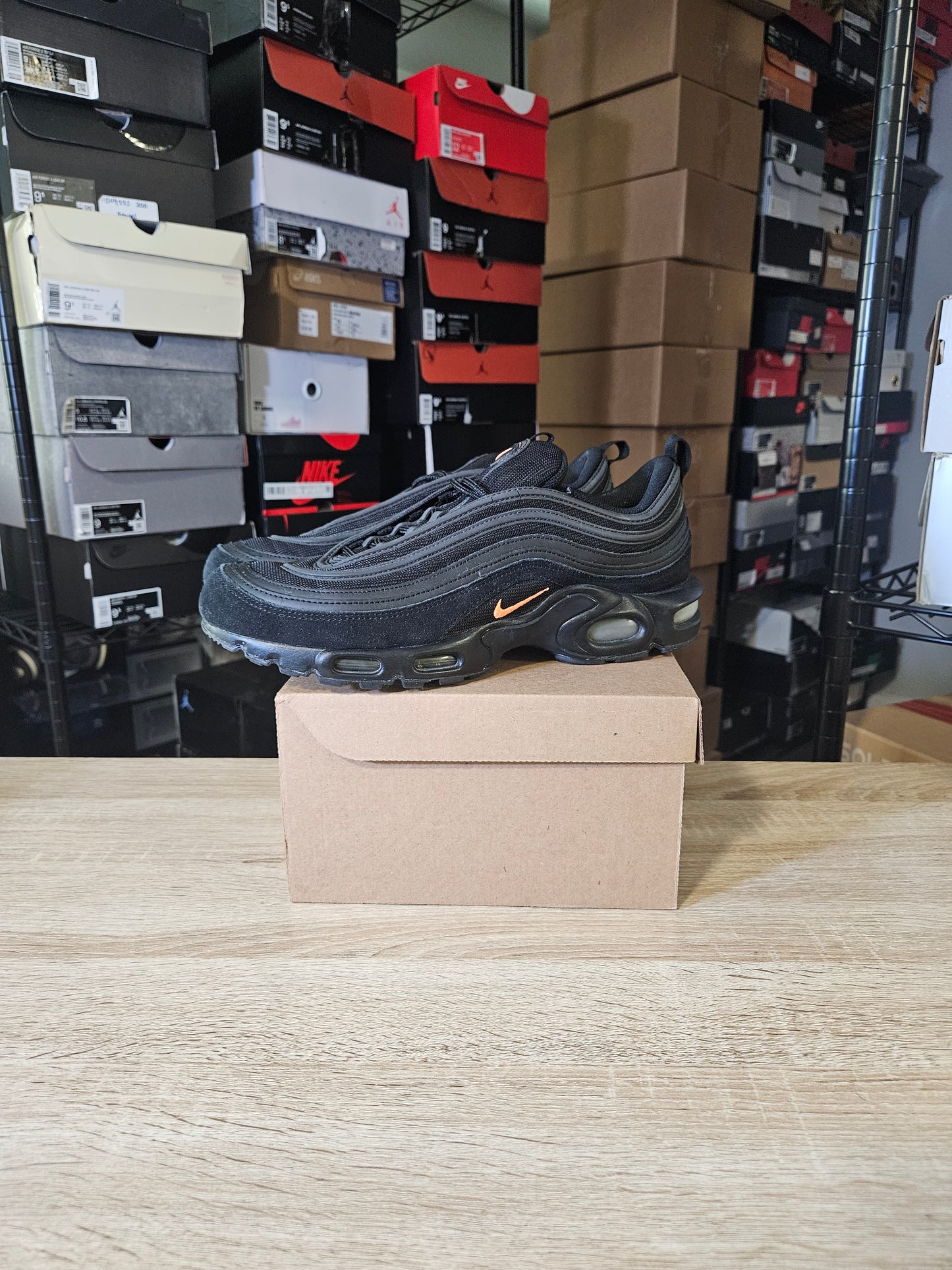 Size 11 -  Air Max Plus 97 Black Hyper Crimson