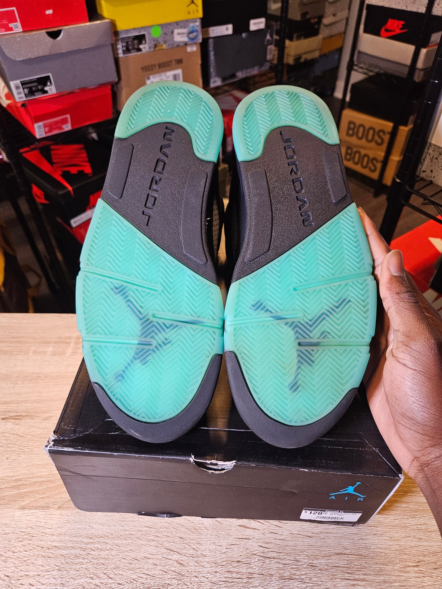 Size 10.5 - AJ 5 Retro Mid Aqua