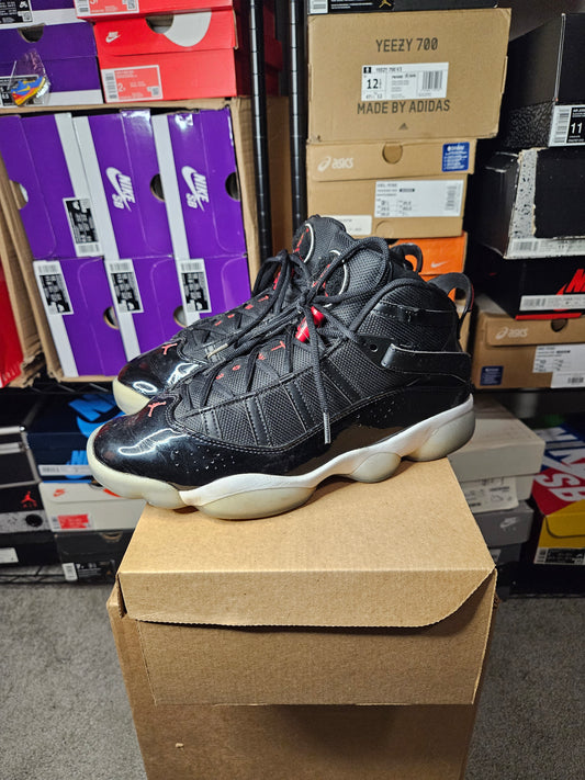 Size 10.5 - AJ 6 Rings Black Gym Red