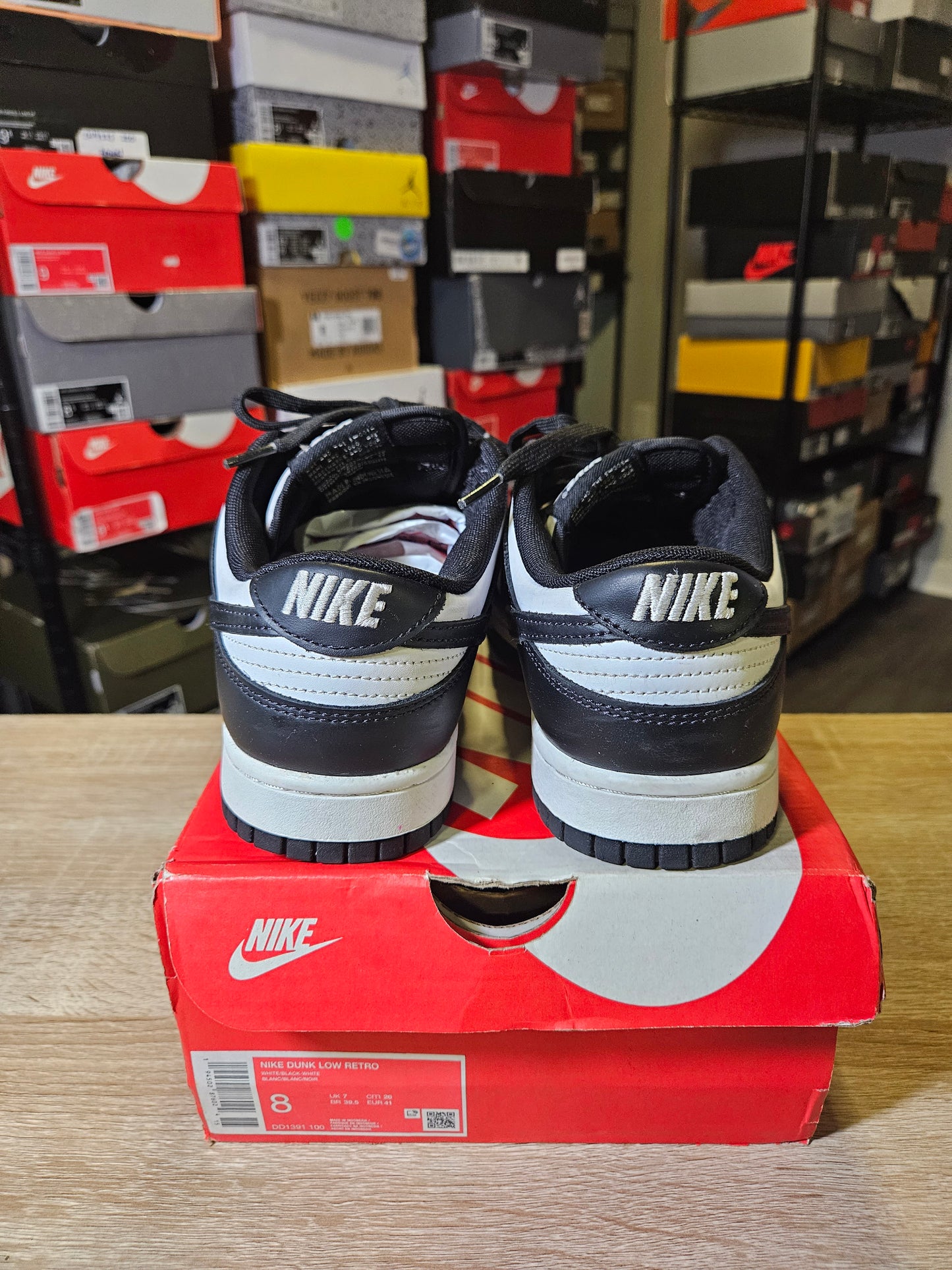 Size 8 - Dunk Low Black White