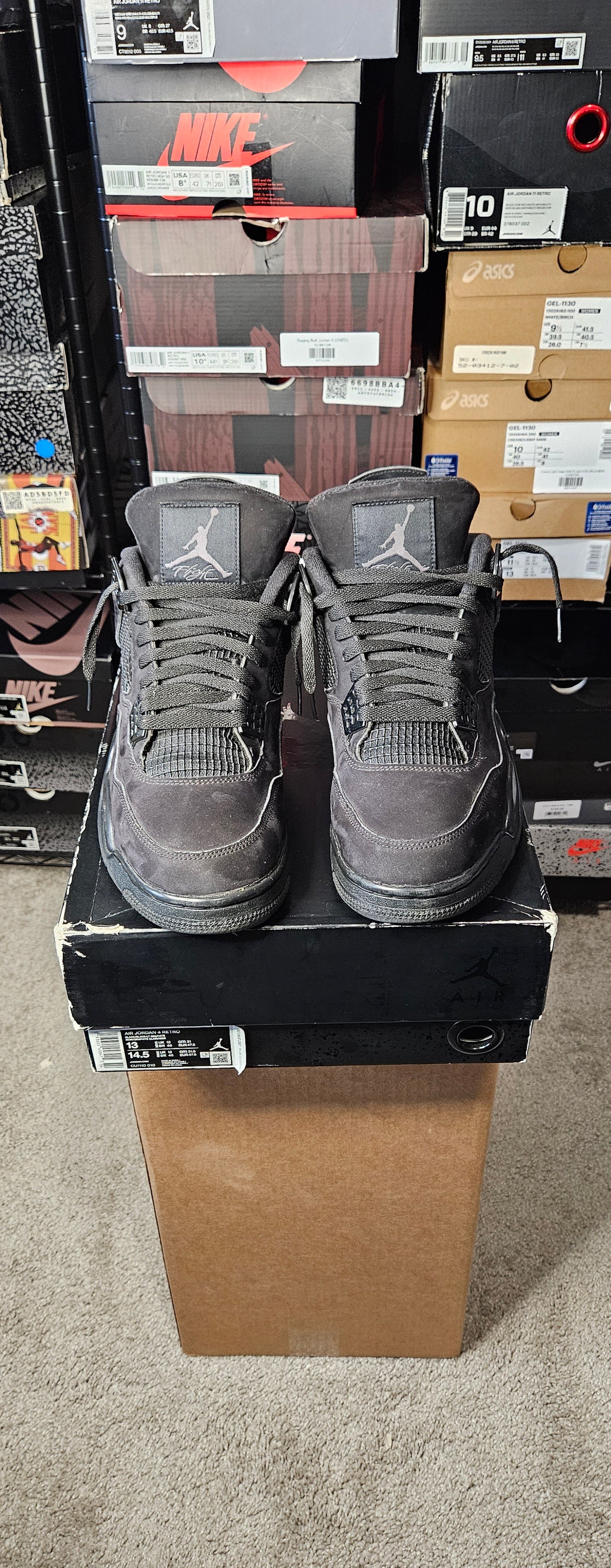 Size 13 - AJ 4 Retro Mid Black Cat