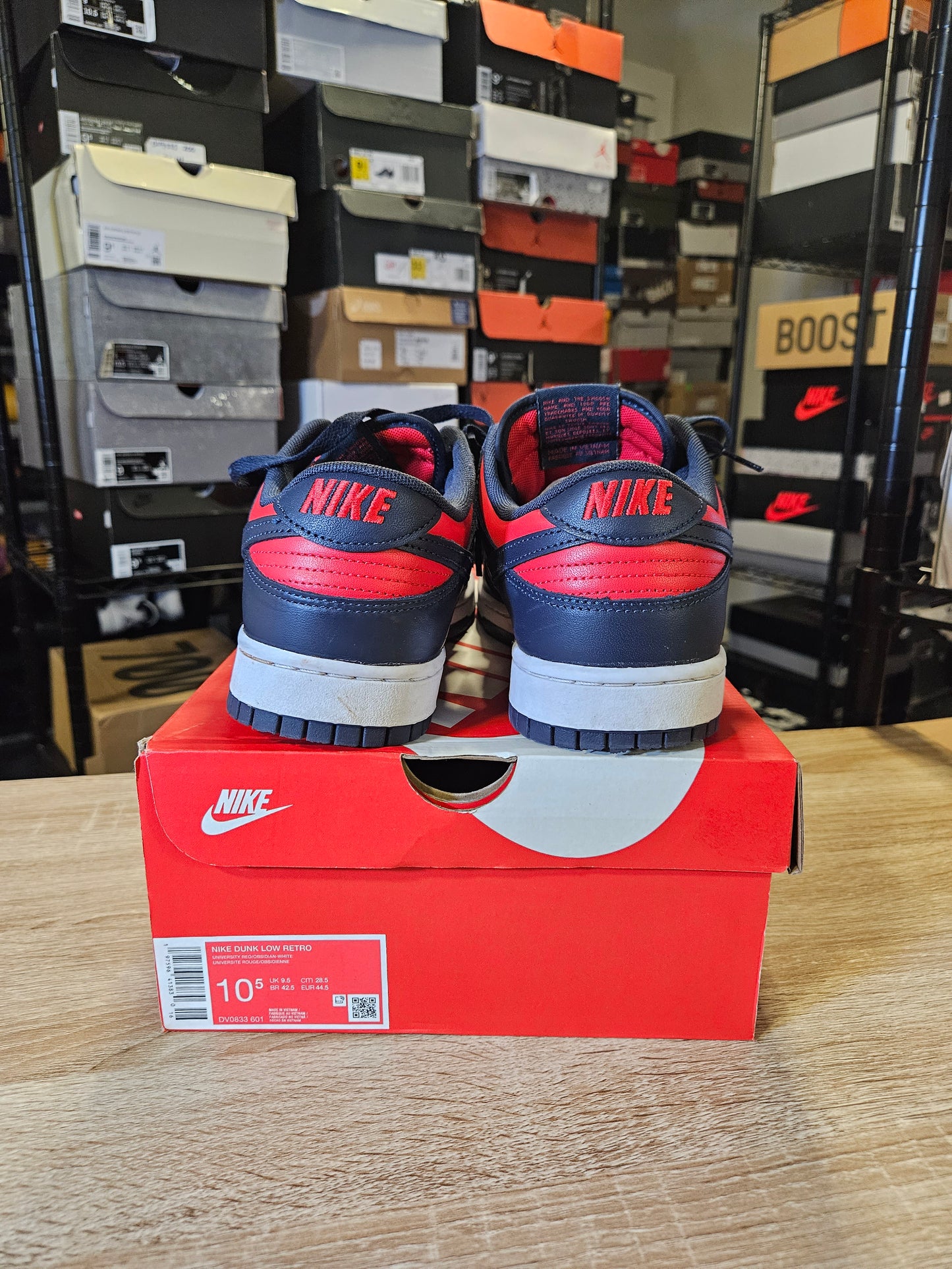 Size 10.5 - Dunk Retro 2024 Low Navy Red