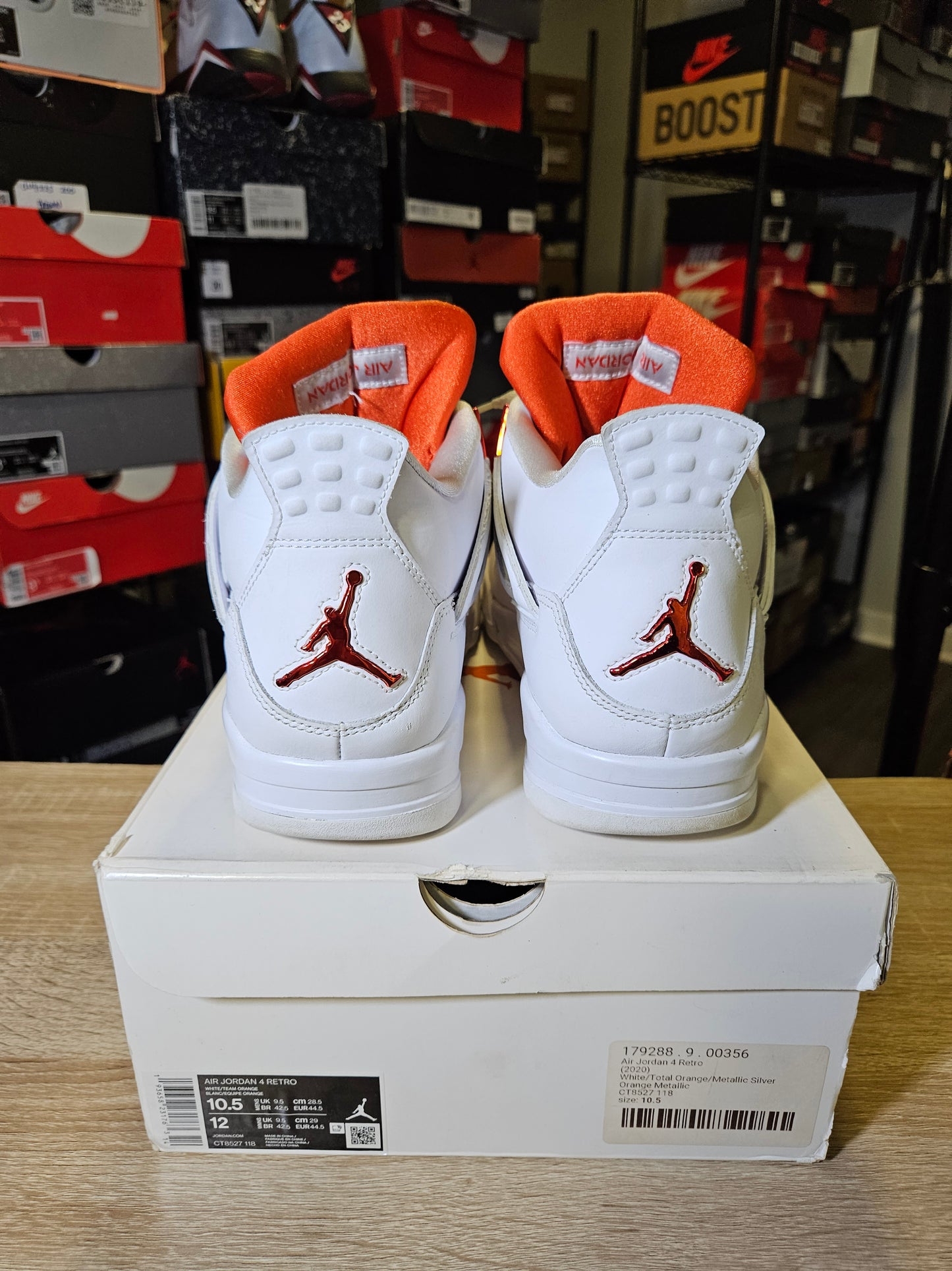 Size 10.5 - AJ 4 Retro Orange Metallic