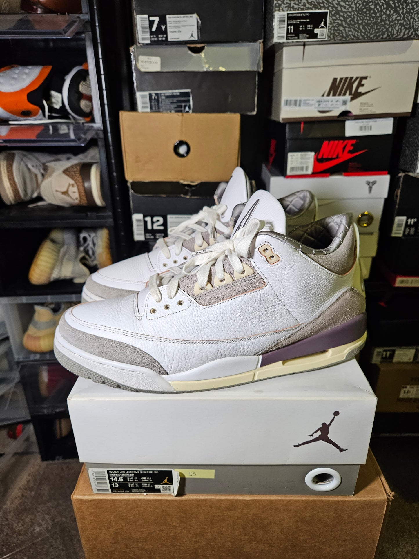 Size 14.5W/13M - Jordan 3 Retro SP x A Ma Maniere Low Raised By Women
