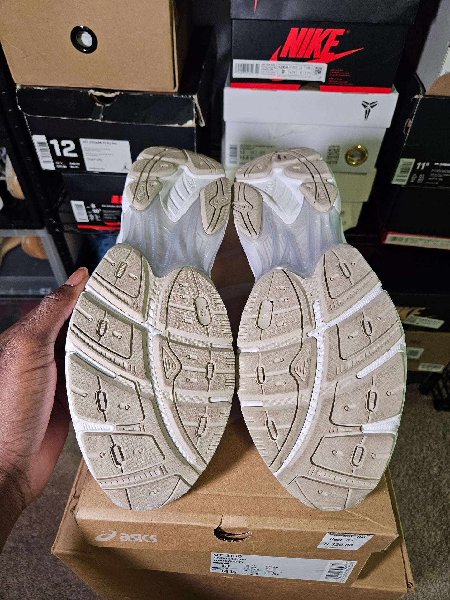 Size 13 - ASICS Gel 1130 Cream White Putty