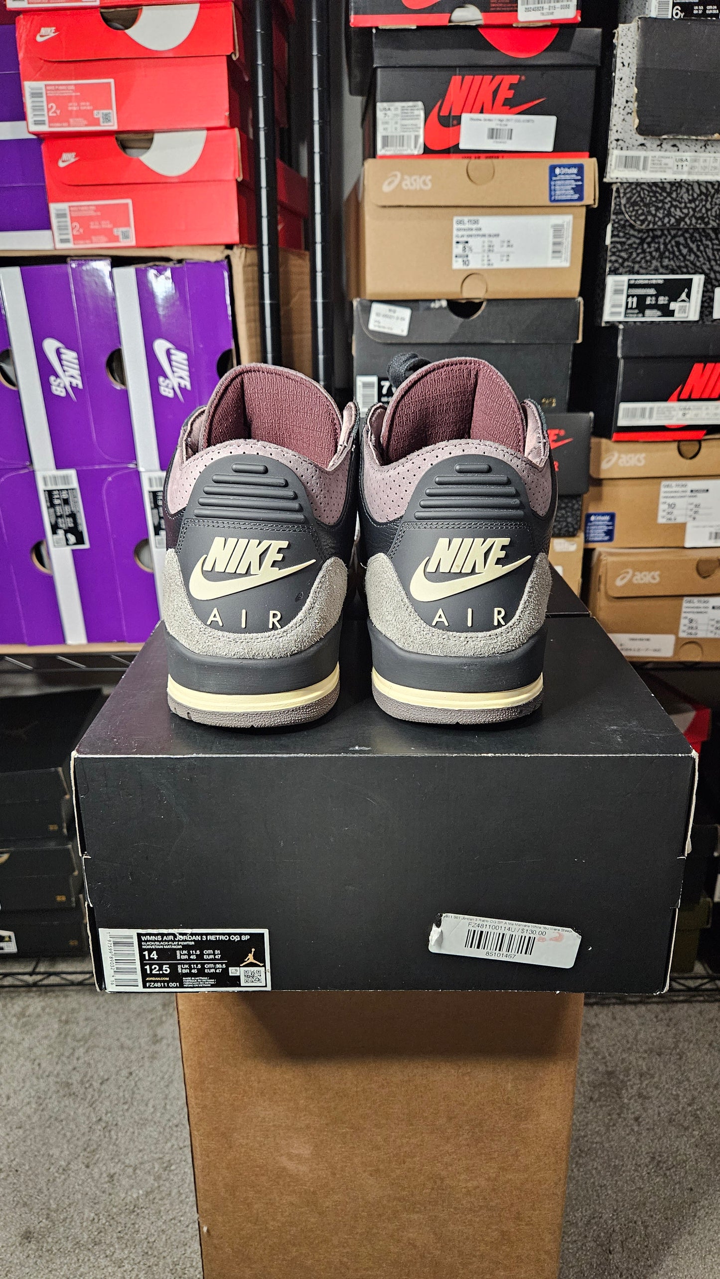Size 14W/12.5M - A Ma Maniére x AJ 3 Retro While You Were Sleeping