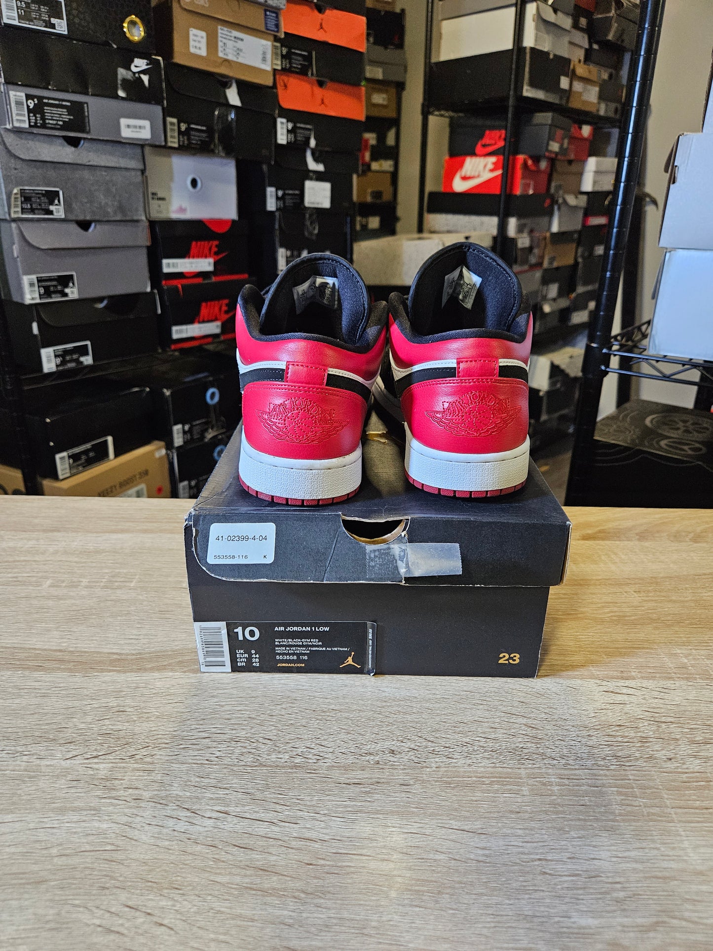 Size 10 - AJ 1 Low Black Toe