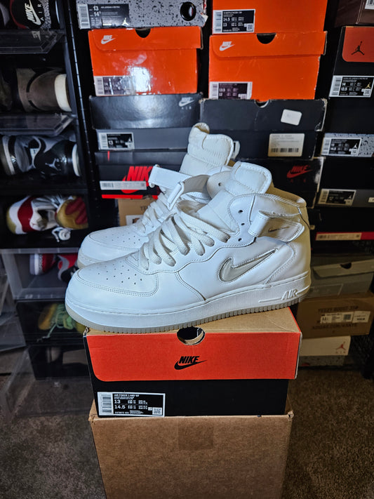 Size 13 - Air Force 1 Mid Color of the Month - Summit White