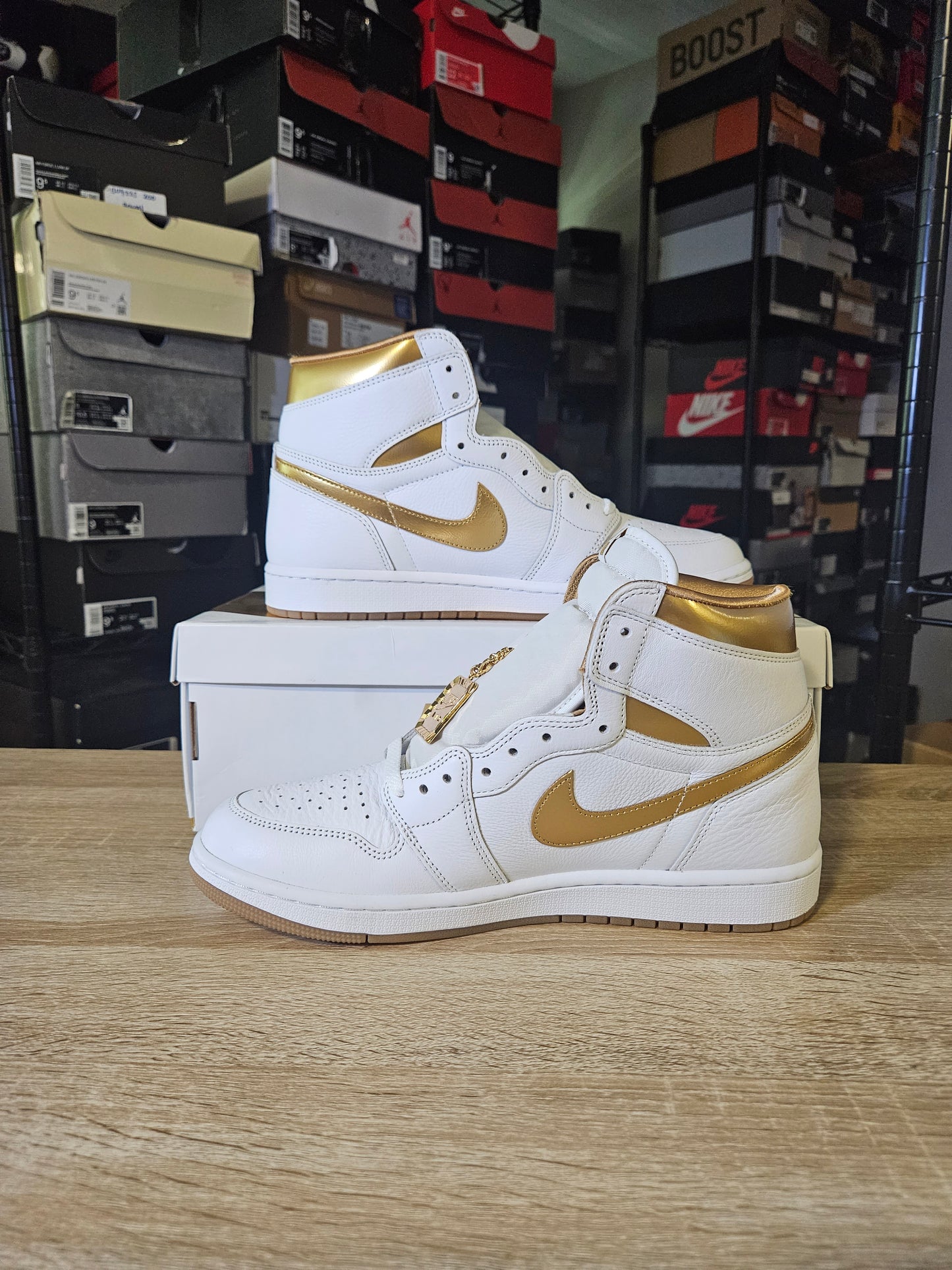 Size 10 - Air Jordan 1 Retro OG High Metallic Gold
