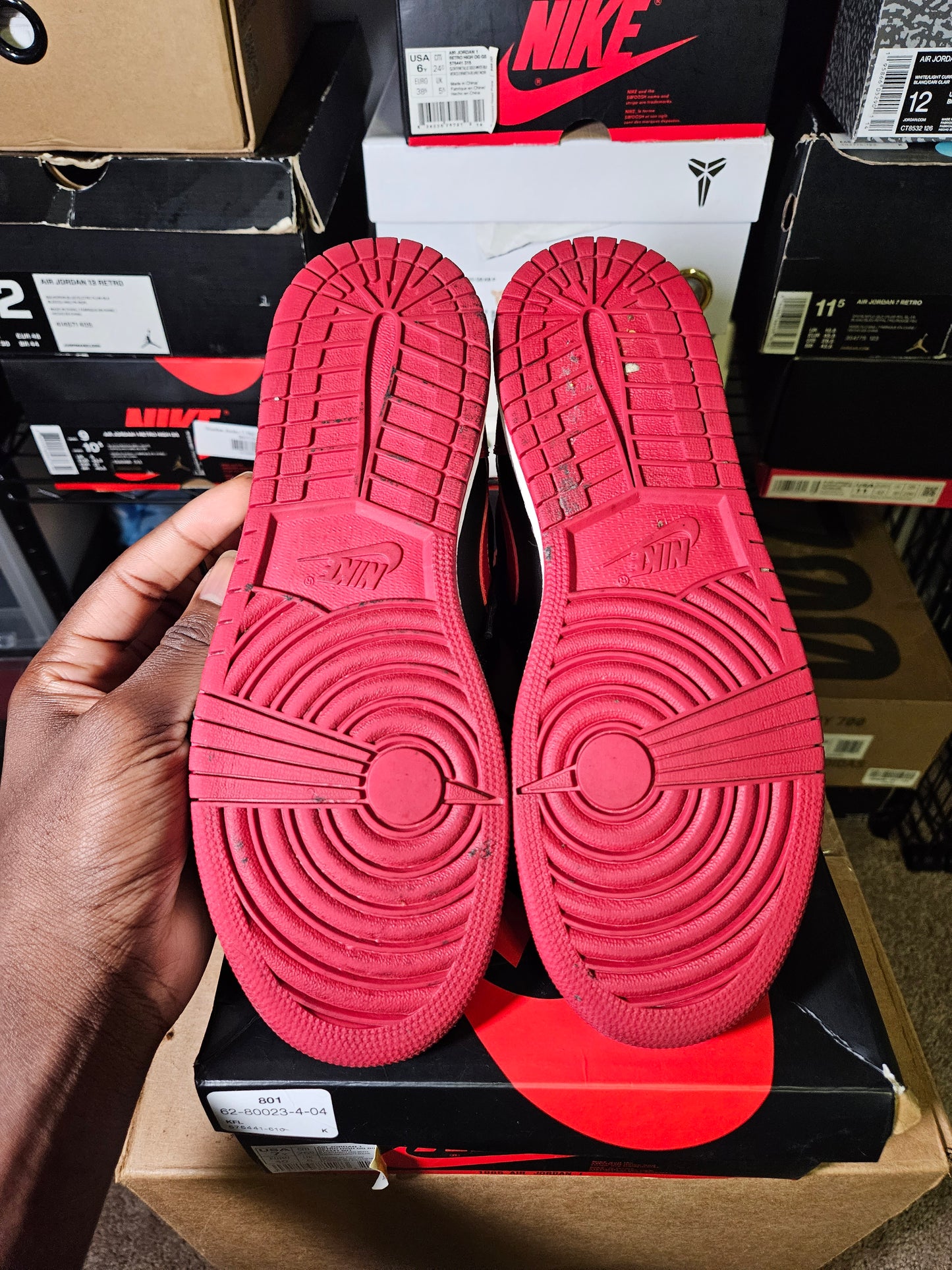 Size 7 - AJ 1 Retro OG High Banned, Bred