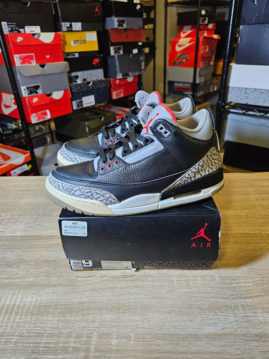 Size 9 - AJ 3 Retro OG Mid Black Cement