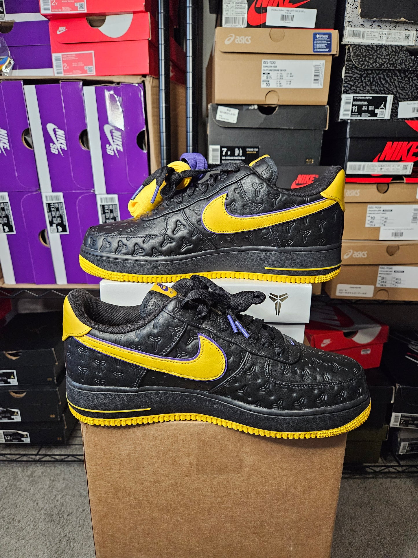 Size 12 - Kobe Bryant x AF1 1 Low Lakers Away Numbered