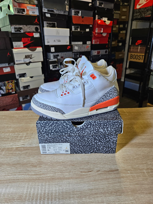 Size 7.5W/6M - AJ 3 Retro Georgia Peach