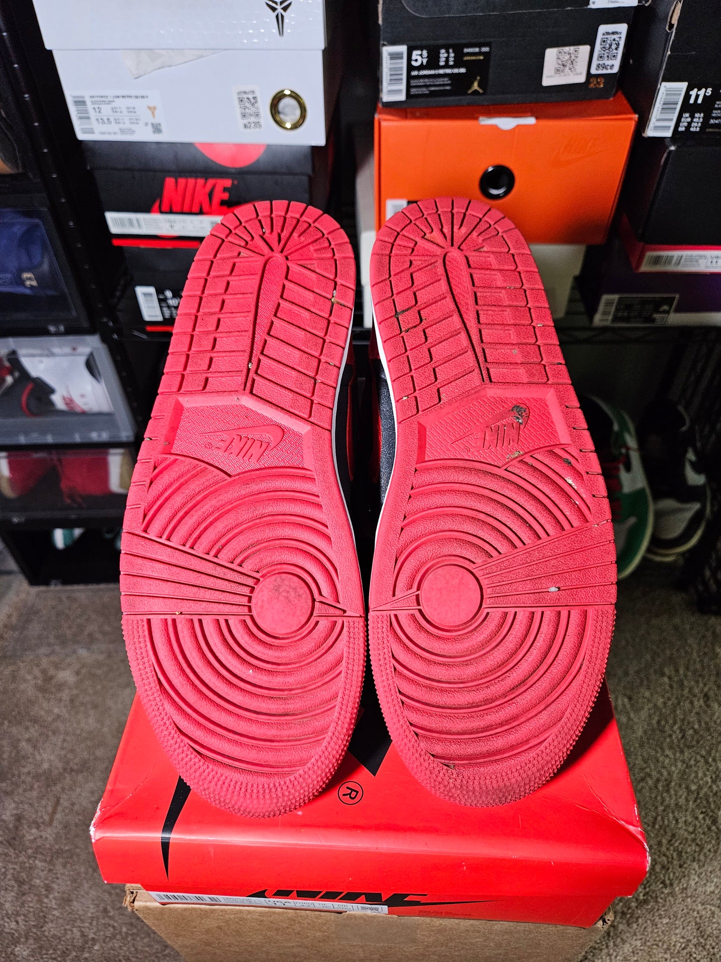 size 11W/9.5M - AJ 1 Satin Bred