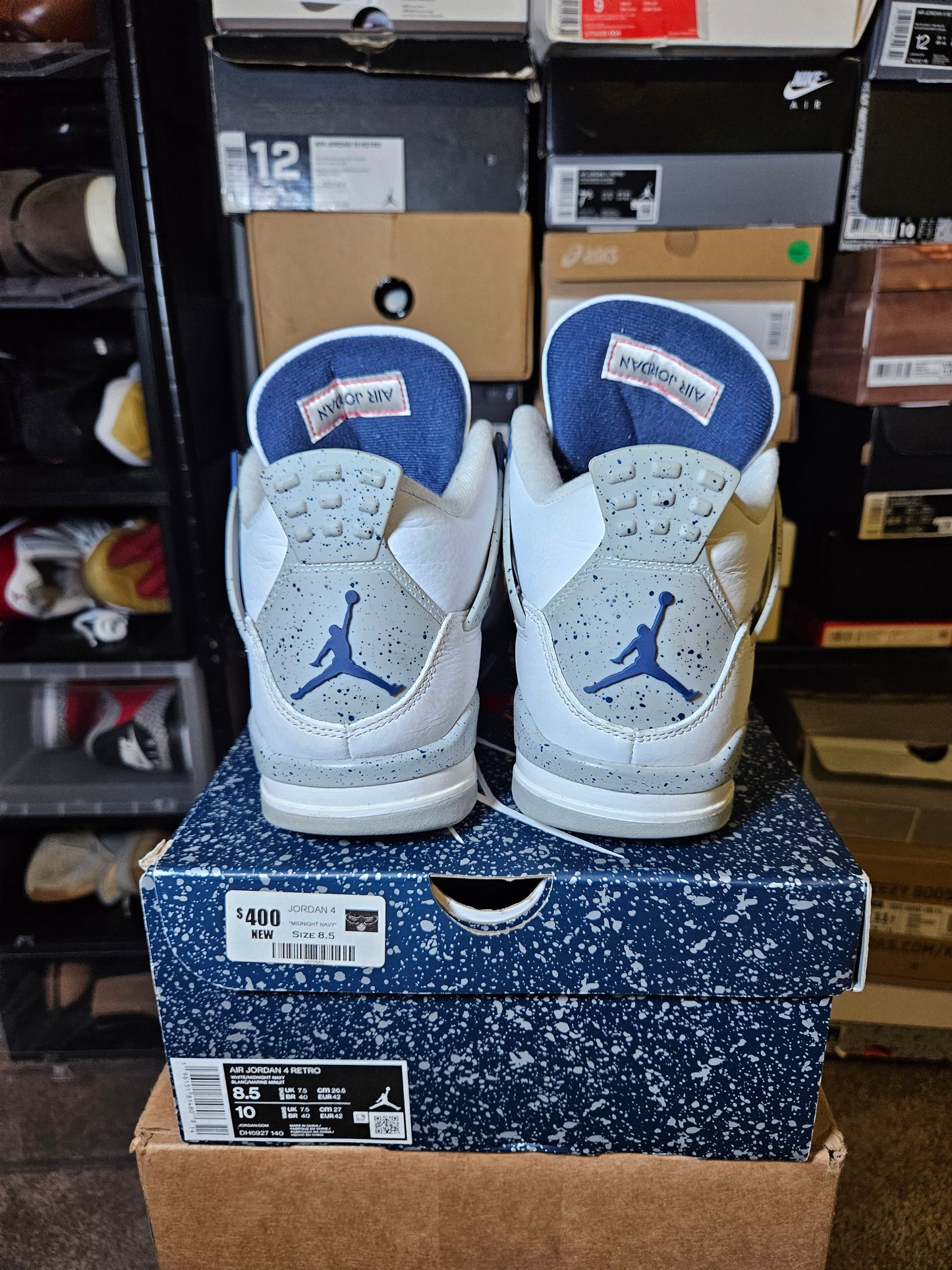 Size 8.5 - AJ 4 Retro Mid Midnight Navy