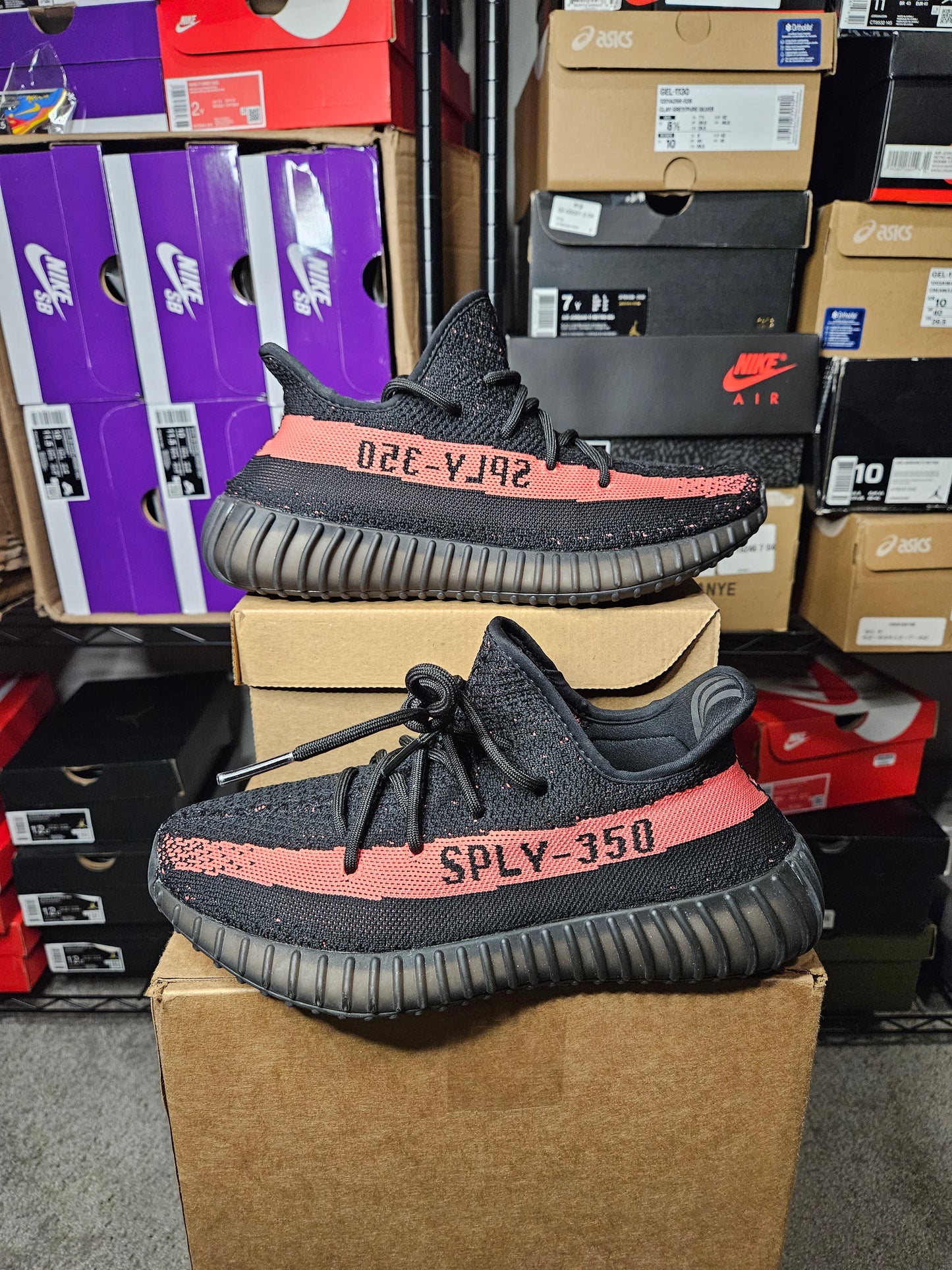 Size 7 - YZY Boost 350 V2 Low Red Stripe
