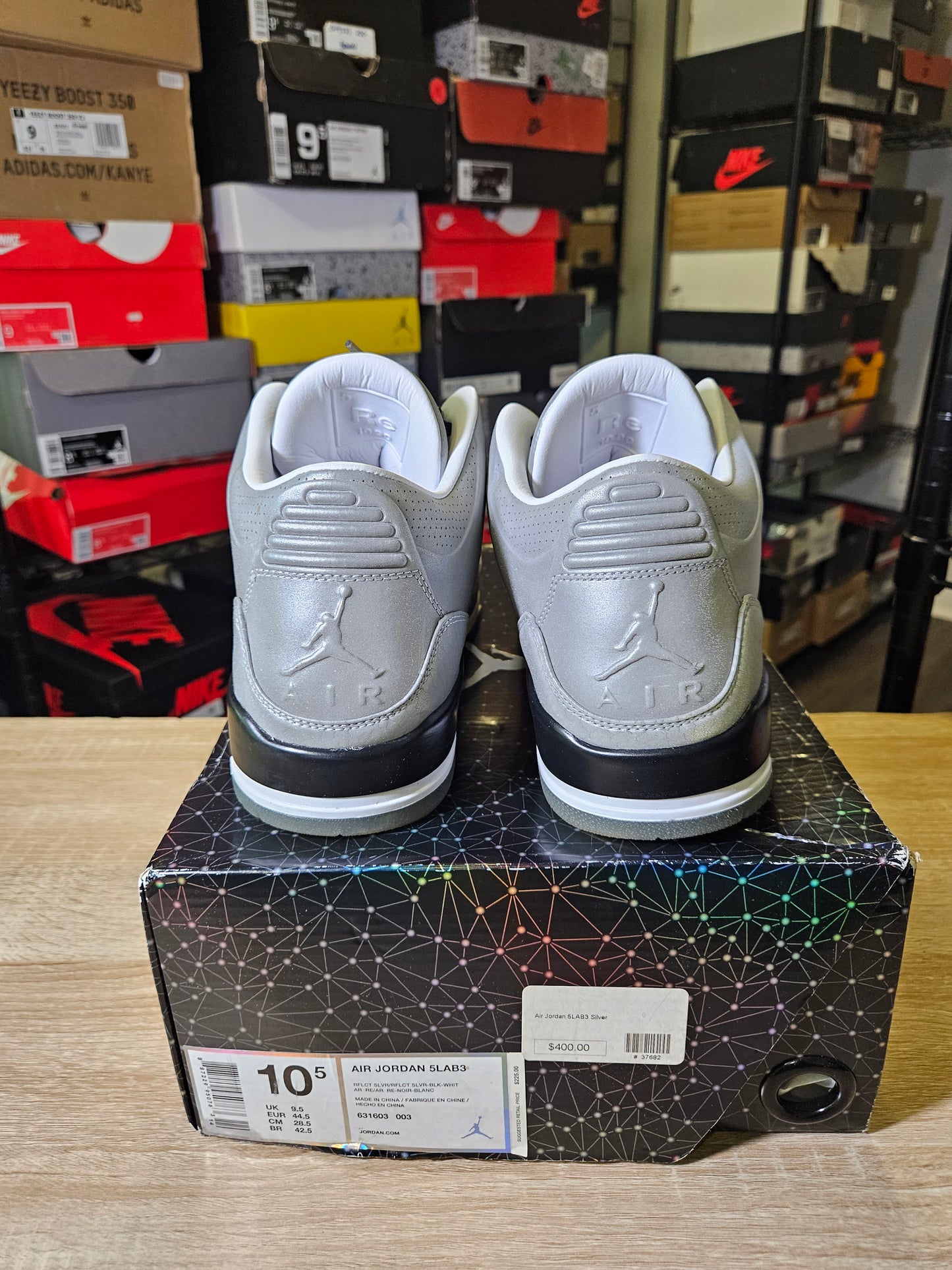 Size 10.5 - AJ3 5Lab3 Reflective Silver