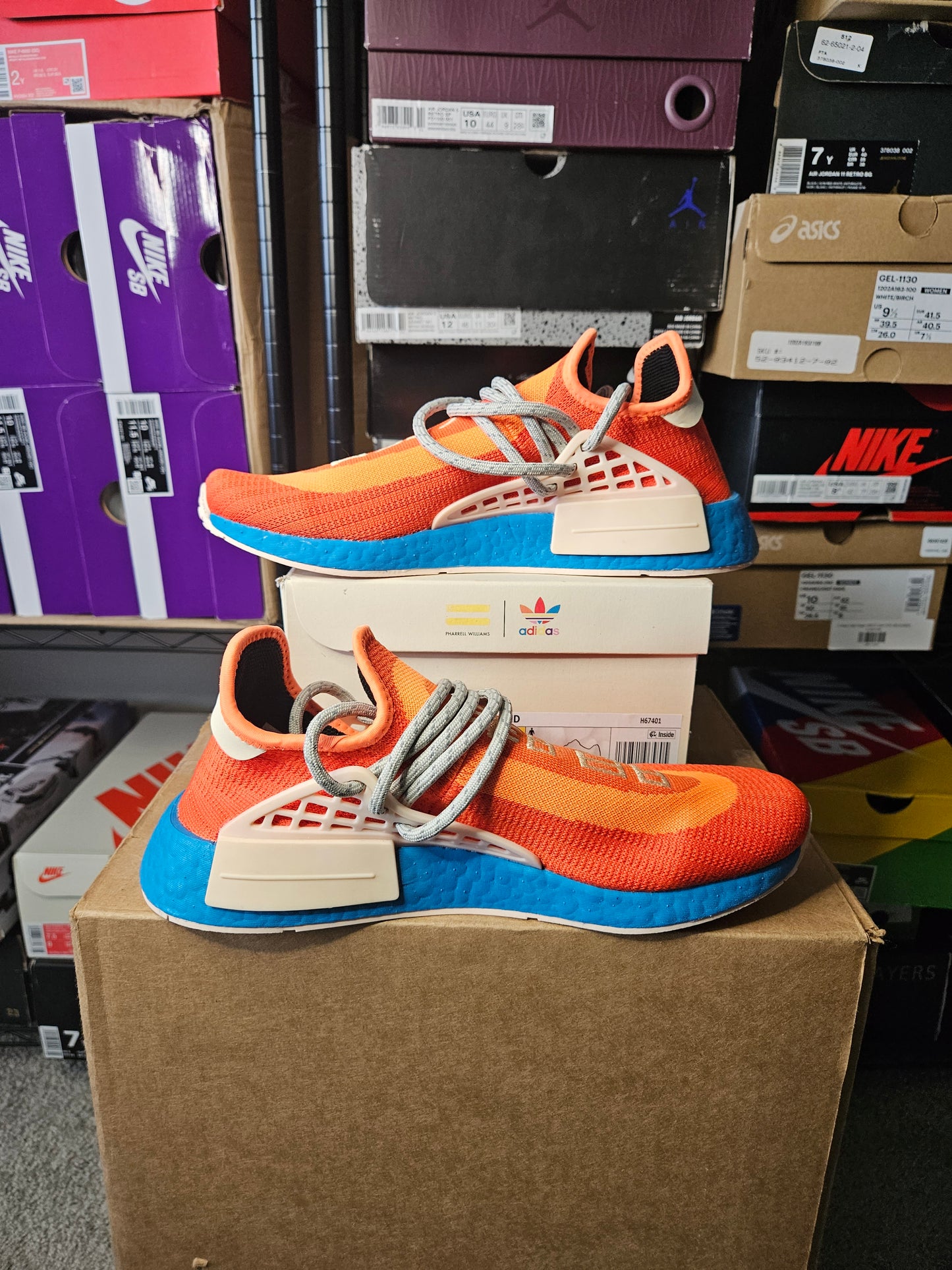 Size 8 - Pharrell x NMD Human Race Extra Eye - Bold Orange