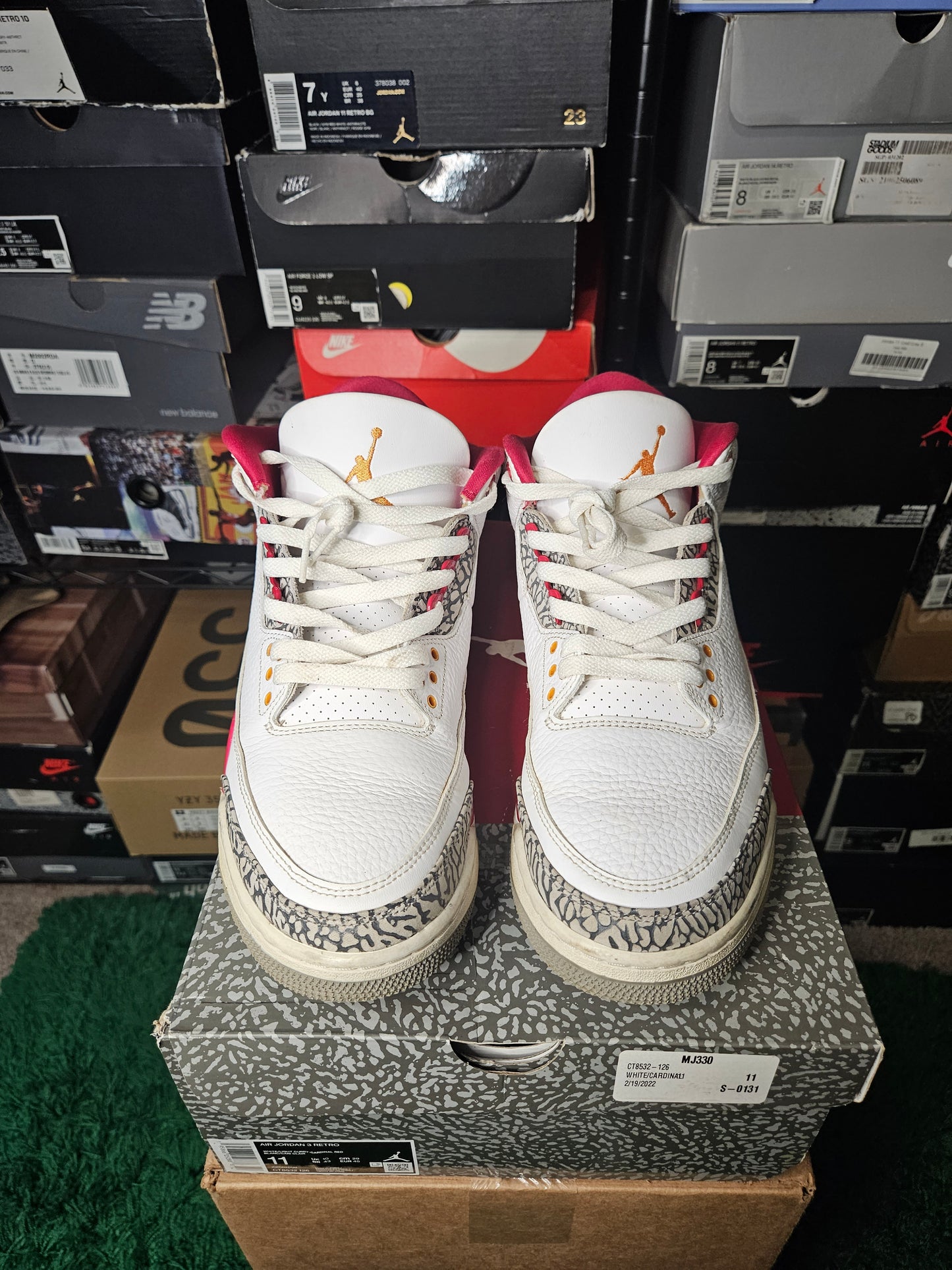 Size 11 - AJ 3 Retro Mid Cardinal Red