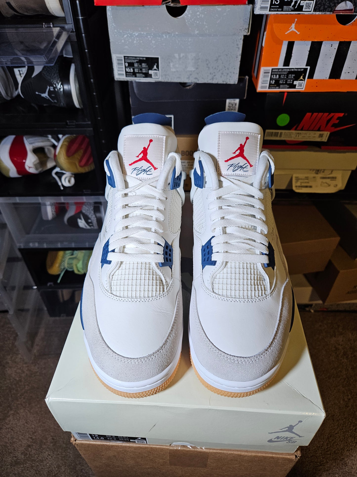 Size 13 - SB x AJ 4 Retro SP Navy