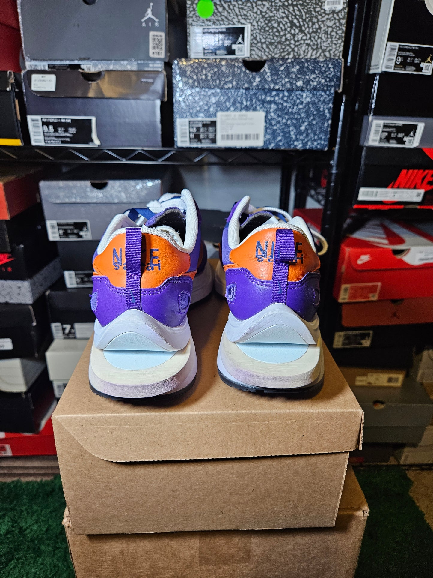 Size 9 - Sacai x VaporWaffle Dark Iris